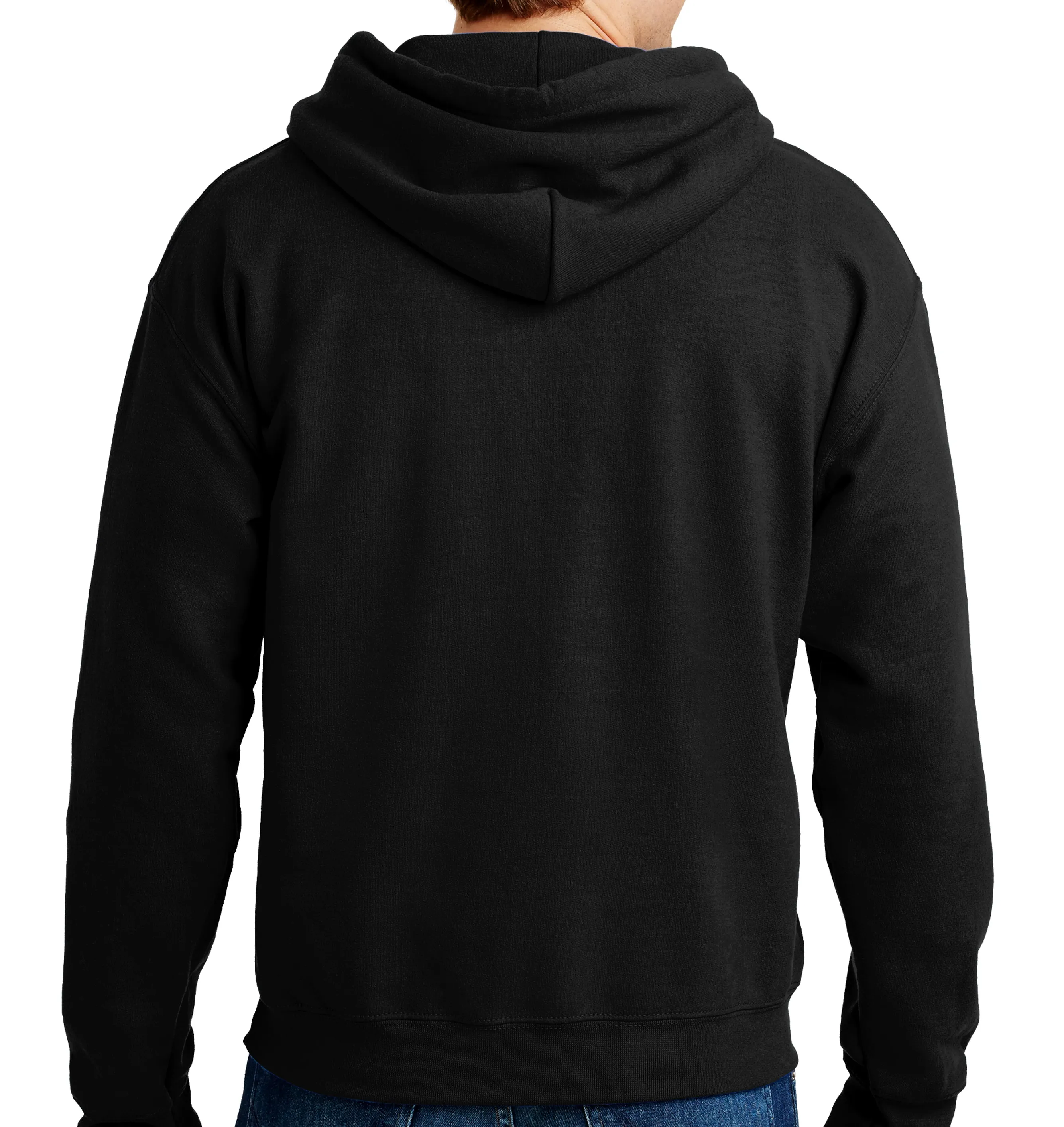 50-50 Blend Unisex Hoodie Sweatshirt. Plain Back