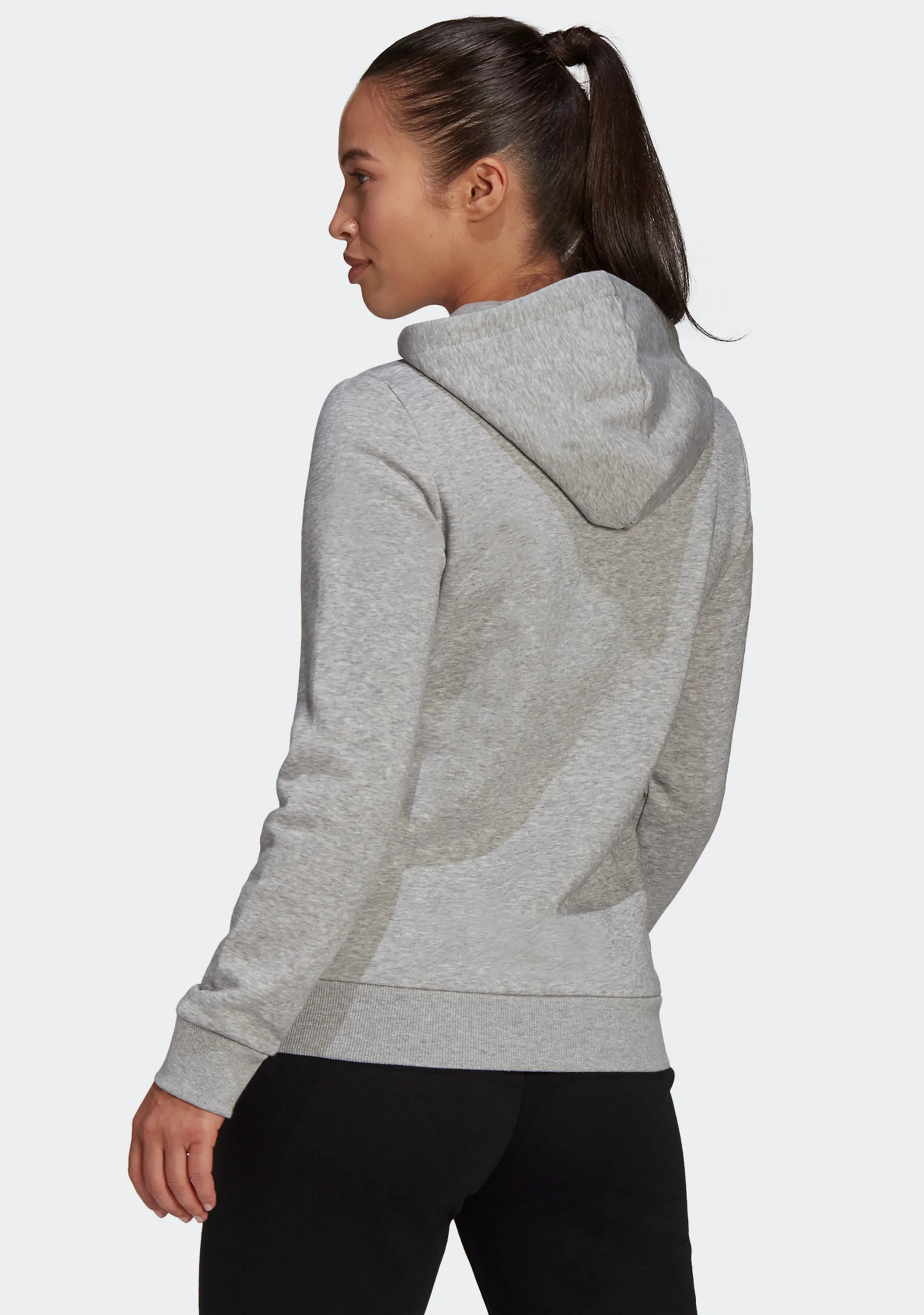 Adidas Womens Essentials Relaxed Logo Hoodie Grey <br> GL0719