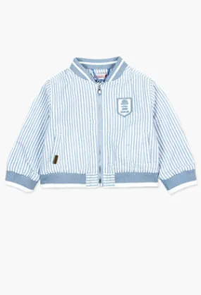 Boboli Bomber Jacket-Stripe Blue