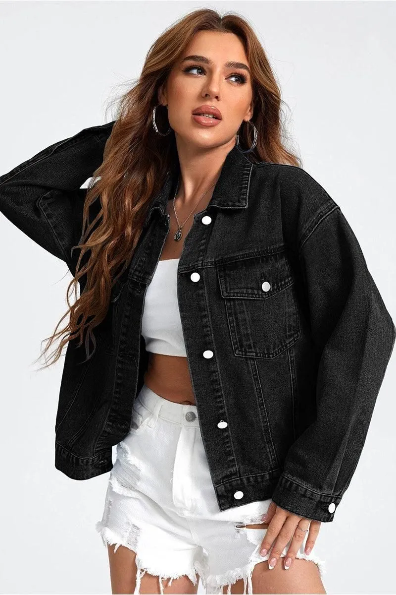 BUTTON DOWN CASUAL DENIM JACKET