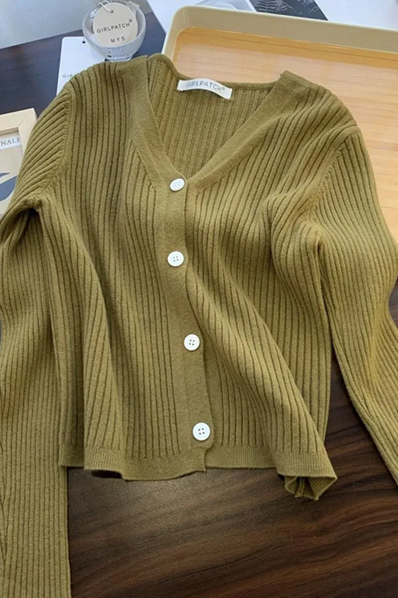 BUTTON DOWN CORDUROY LONG SLEEVE CARDIGAN