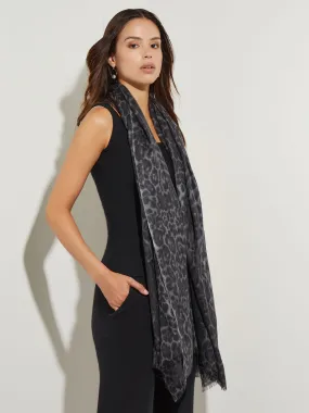 Cashmere Scarf, Leopard Print