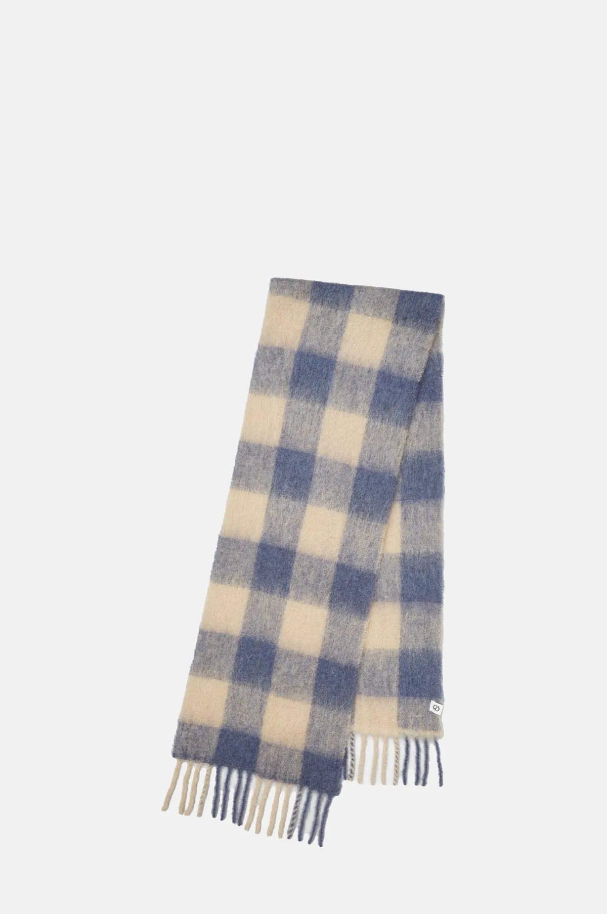 Check Mincho Scarf Coronot Blue