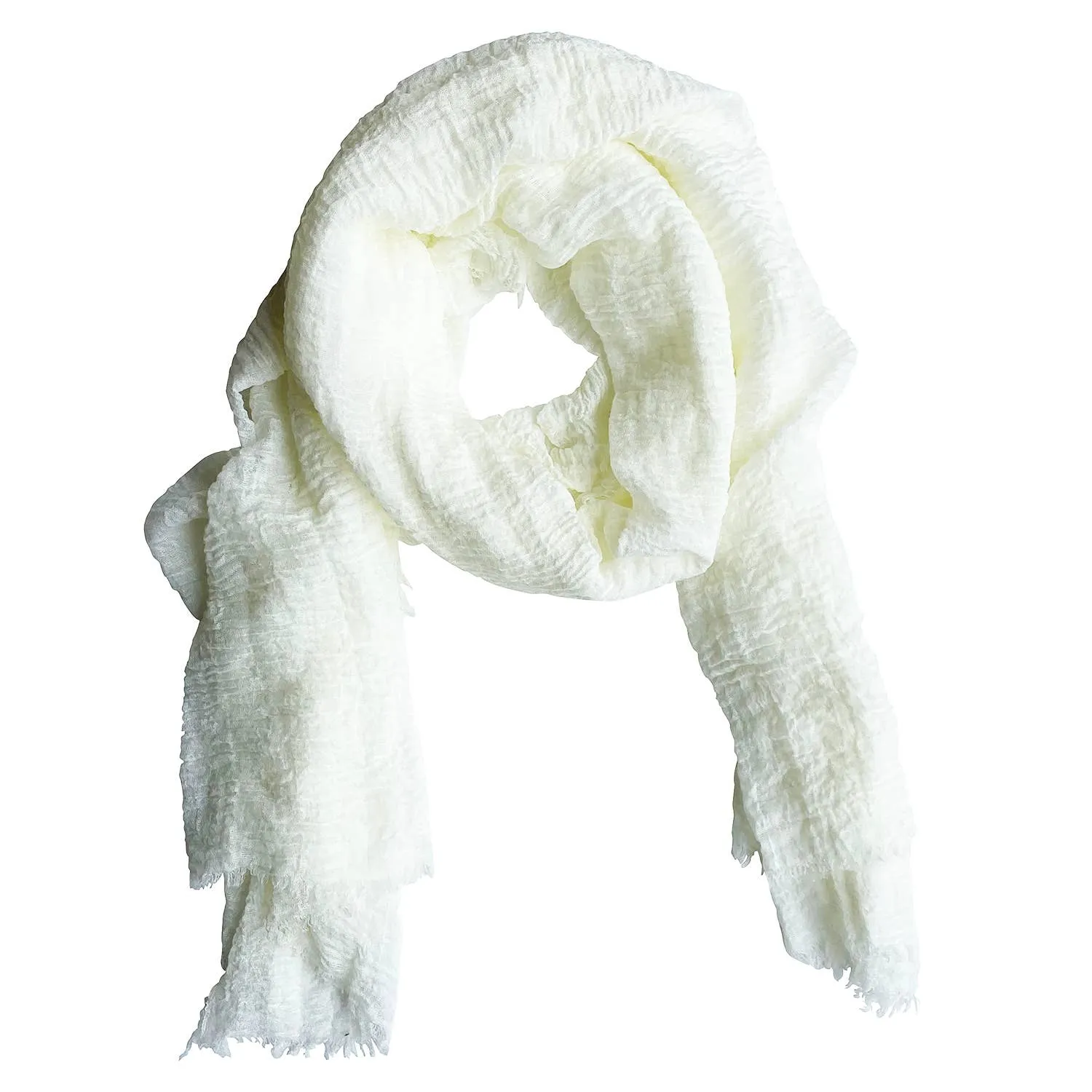 Chloe & Lex - Classic Soft Solid Scarf - Ivory