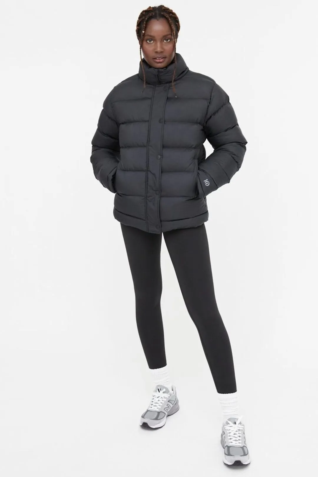 Cloud Shell Mid-Length Puffer (Jet Black)