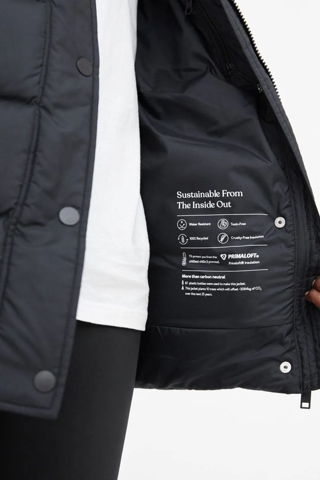 Cloud Shell Mid-Length Puffer (Jet Black)