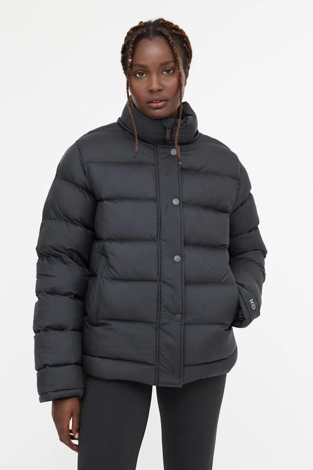 Cloud Shell Mid-Length Puffer (Jet Black)