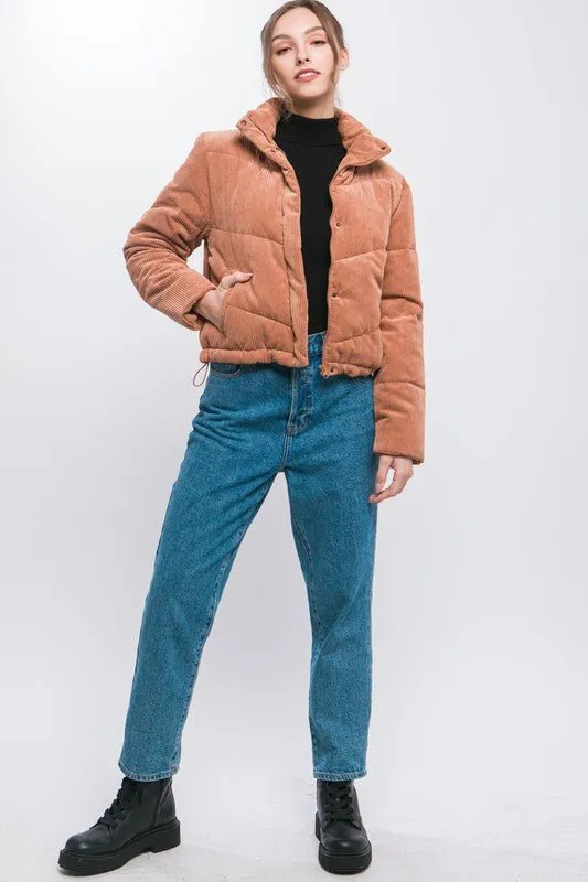 Corduroy Puffer Jacket