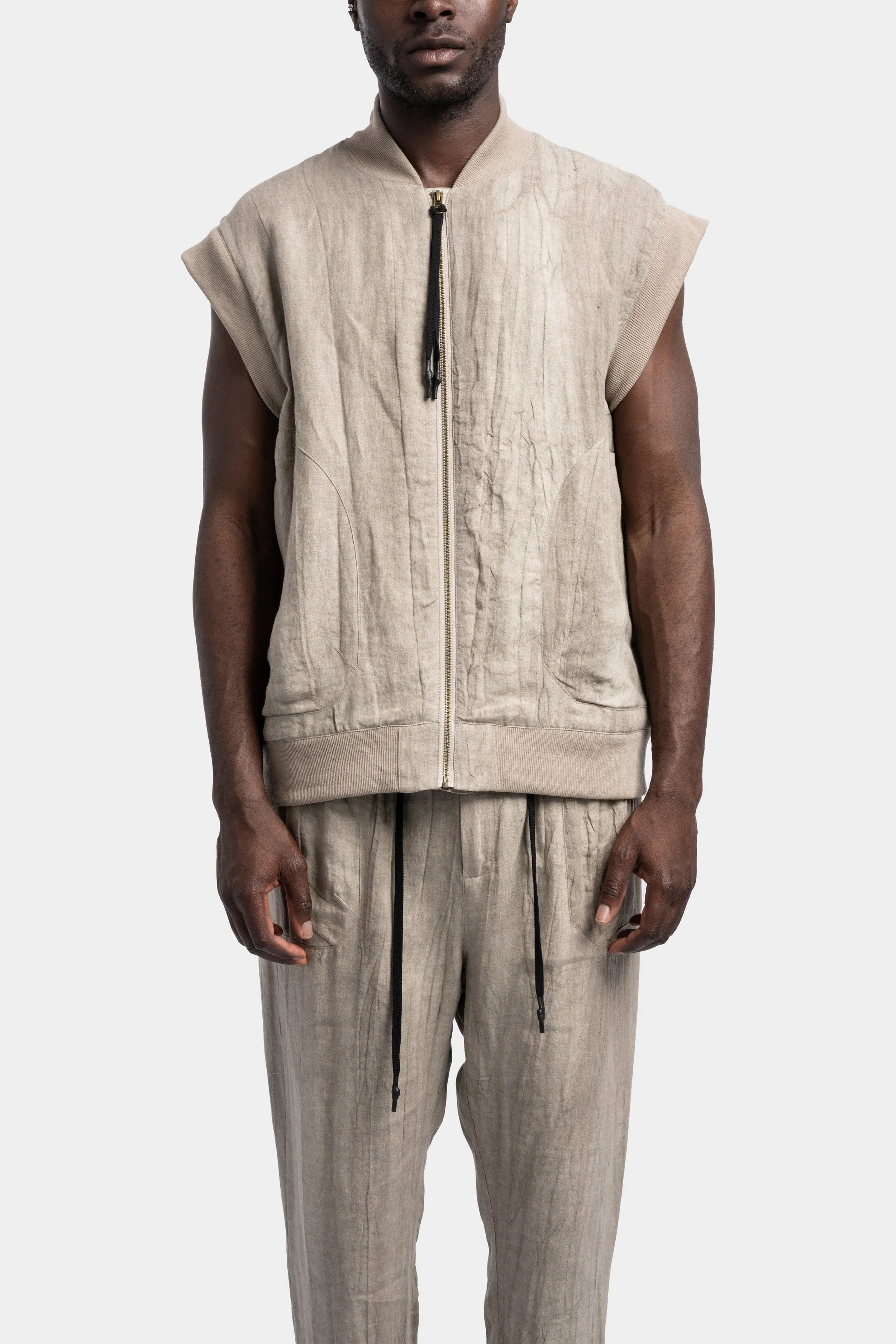 Decem linen bomber jacket