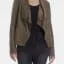 Faux Suede Draped Moto Jacket