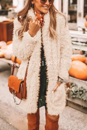 Gorgeous and Soft Pocketed Faux Fur Teddy Coat