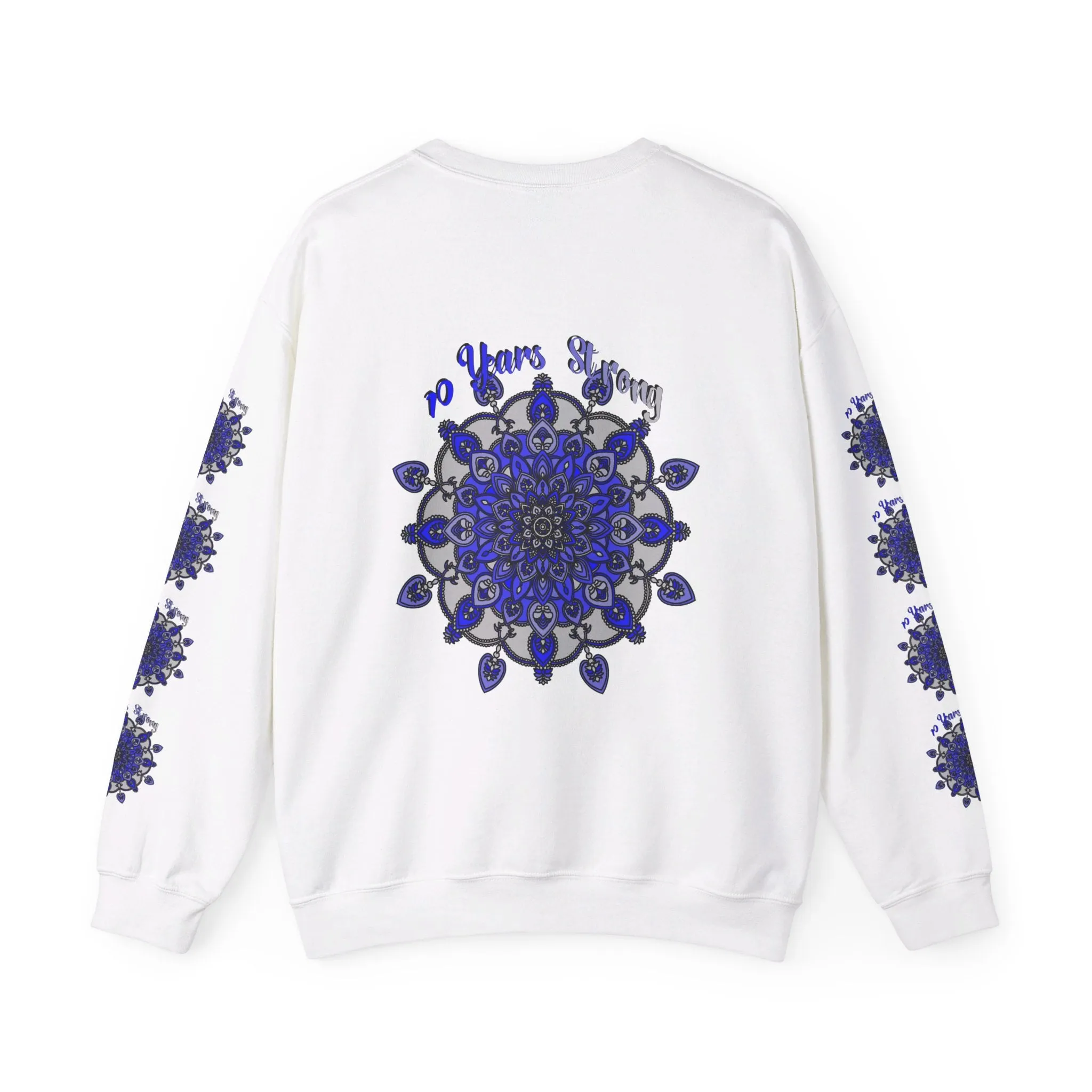 Handmade Mandala Design Unisex Sweatshirt - 10 Years Strong