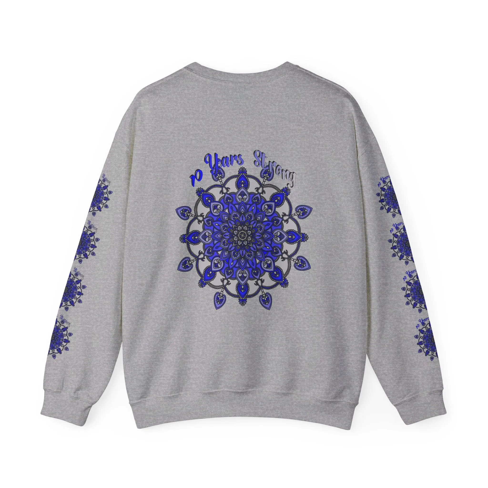 Handmade Mandala Design Unisex Sweatshirt - 10 Years Strong