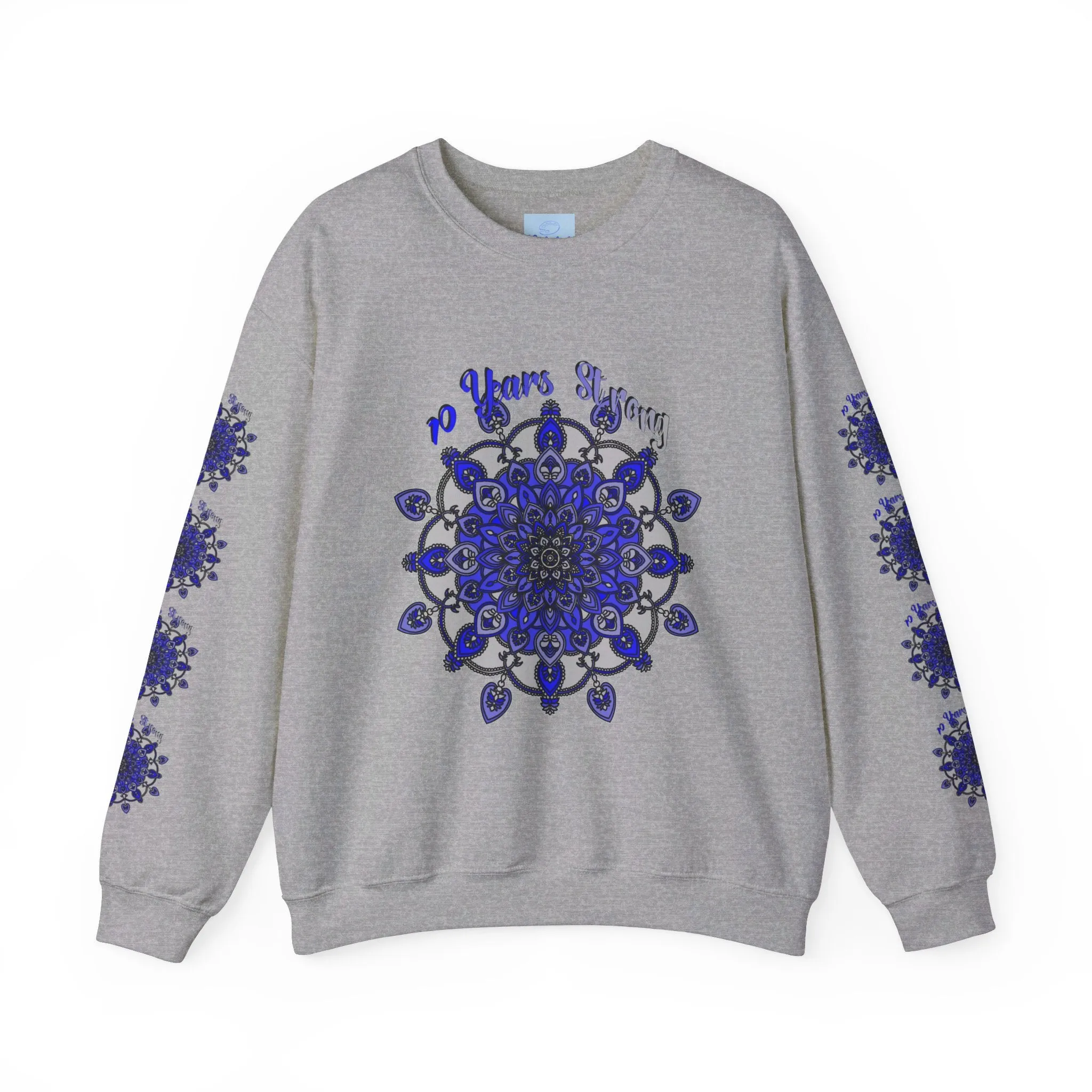 Handmade Mandala Design Unisex Sweatshirt - 10 Years Strong