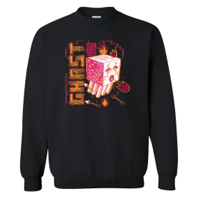 Minecraft Acid Sketch Ghast Fleece Crewneck Sweatshirt