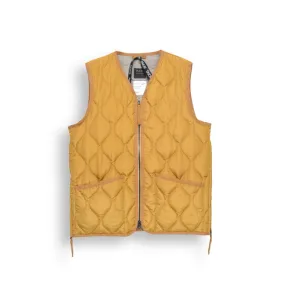 TAION Military Zip V-Neck Vest camel