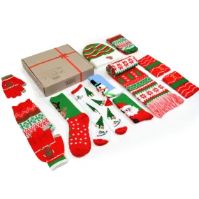 TeeHee Socks Women's Christmas 9-item Variety Gift Box Set A (12227)