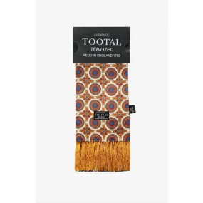 Tootal Vintage - Wheel  Print Golden Ochre - Silk Scarf