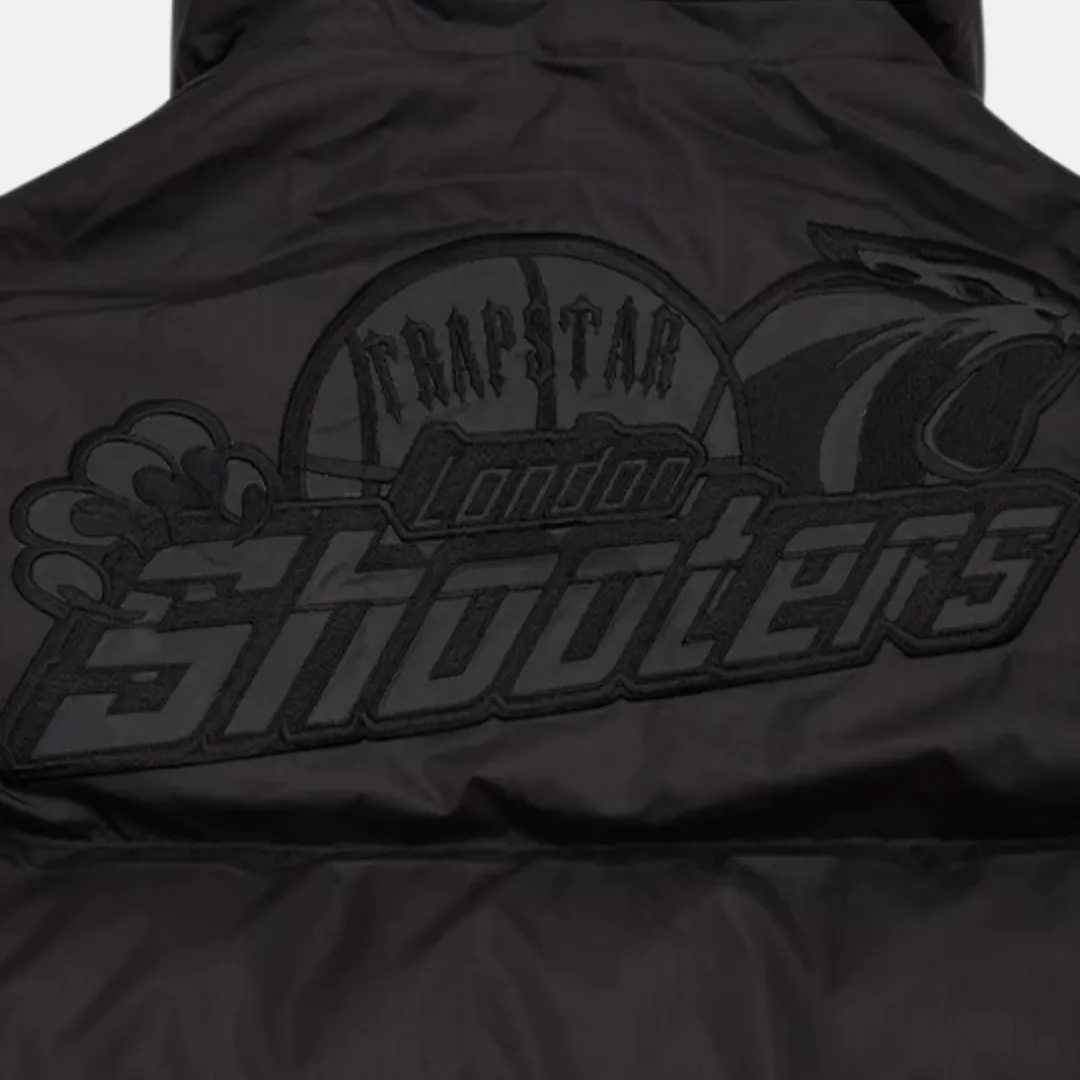 Trapstar Shooters Hooded Puffer Jacket - Blackout / Reflective